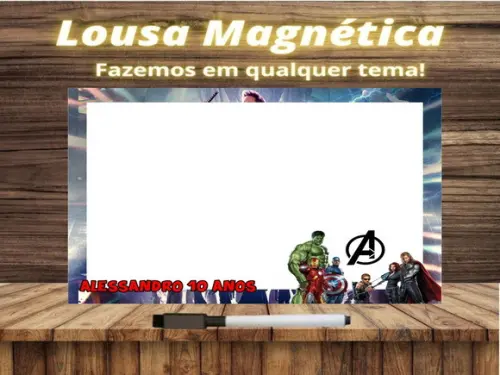 Lousa Magnética Vingadores com Embalagem