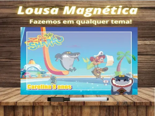 Lousa Magnética Zig & Sharko com Embalagem