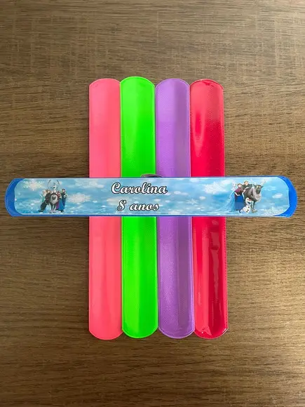 Pulseira Bate Enrola Personalizada Frozen