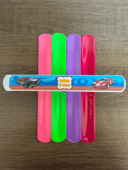 Pulseira Bate Enrola Personalizada Hot Wheels