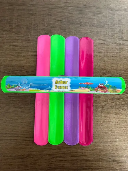 Pulseira Bate Enrola Personalizada Fundo do Mar