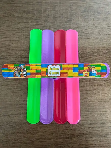 Pulseira Bate Enrola Personalizada Lego