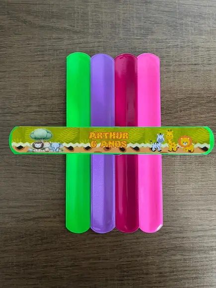 Pulseira Bate Enrola Personalizada Safari