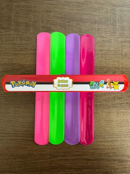 Pulseira Bate Enrola Personalizada Pokémon