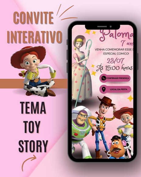 Convite Interativo Toy Story