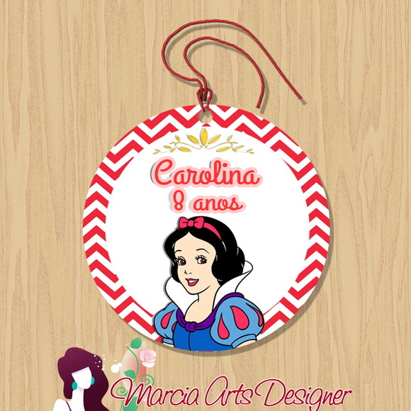 Tag Redonda Branca de Neve