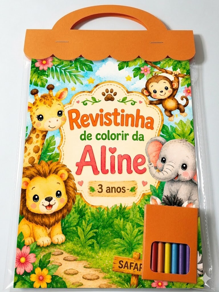 Revistinha de Colorir Safari