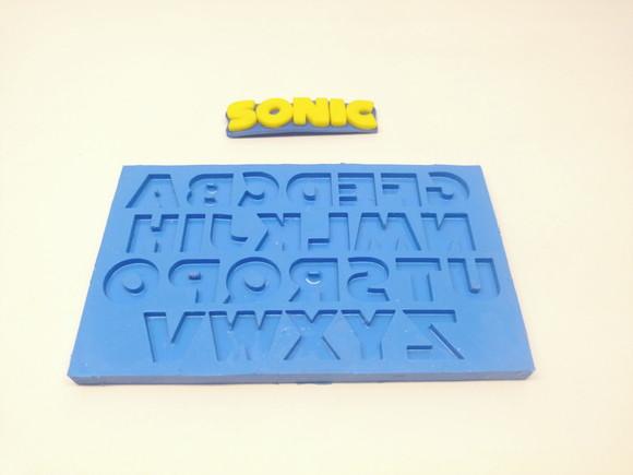 Molde de Silicone - Letras Sonic