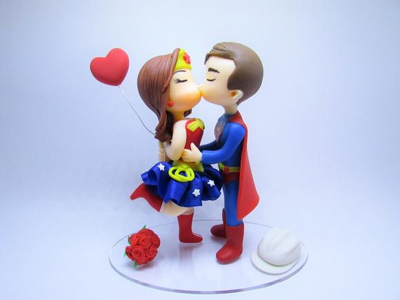 Noivinhos Personalizados - Casal de Heróis