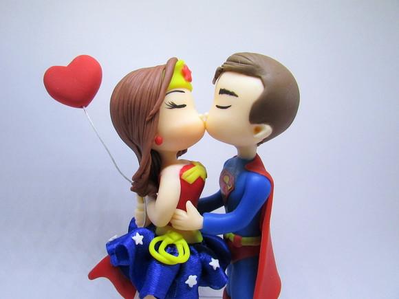 Noivinhos Personalizados - Casal de Heróis