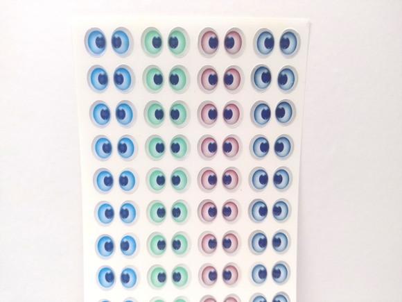 Olhos Adesivos Resinados - 100-10x07