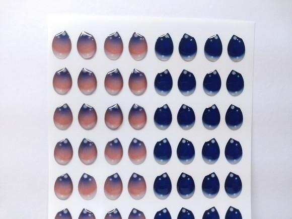 Olhos Adesivos Resinados - 100-10x14 mm