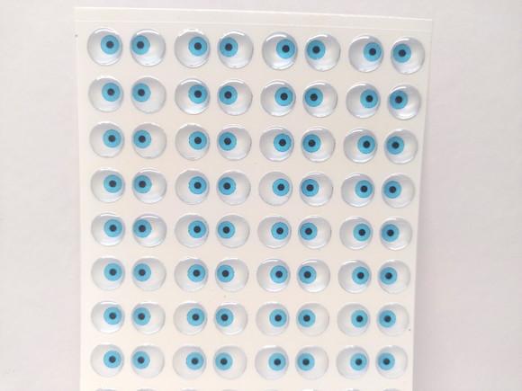Olhos Adesivos Resinados - 102-08x08