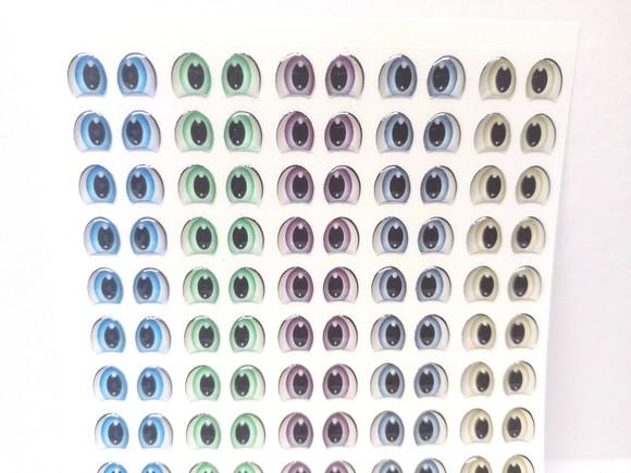 Olhos Adesivos Resinados - 101-07x08