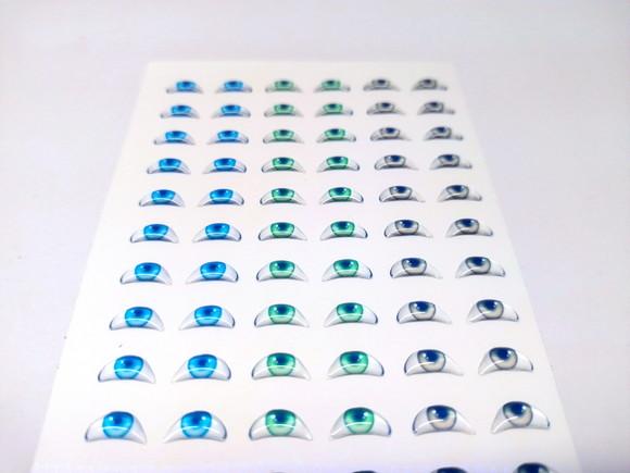 Olhos Adesivos Resinados - 110-10x05 mm