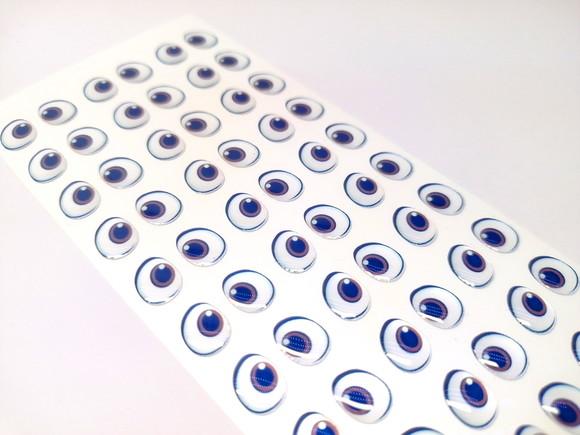 Olhos Adesivos Resinados - 109-08x10 mm