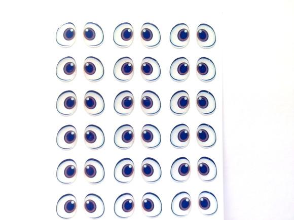 Olhos Adesivos Resinados - 109-08x10 mm