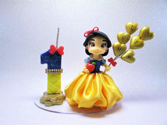 Topo de Bolo Branca de Neve... (biscuit)