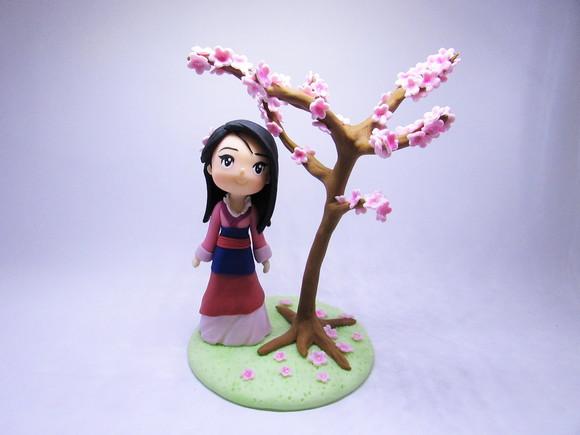 Topo de Bolo Mulan