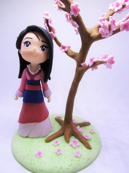 Topo de Bolo Mulan