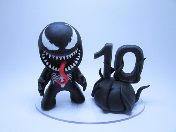 Topo de Bolo Venom (biscuit)