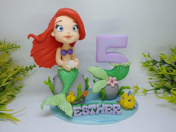 Topo Pequena Sereia Ariel - Biscuit
