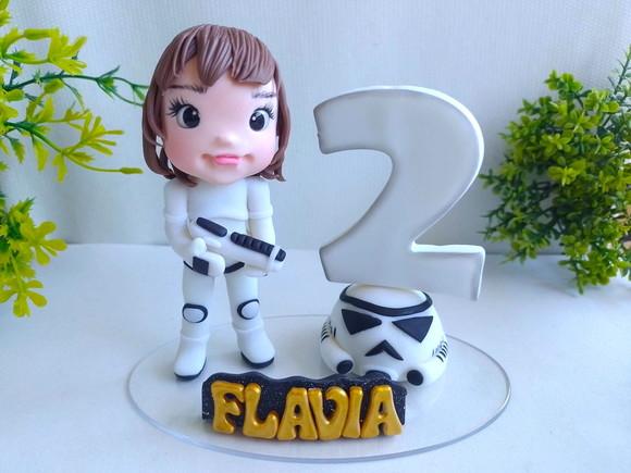 Topo de Bolo Star Wars (personalizado em Biscuit)