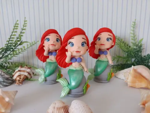 Aplique Pequena Sereia Ariel - Biscuit