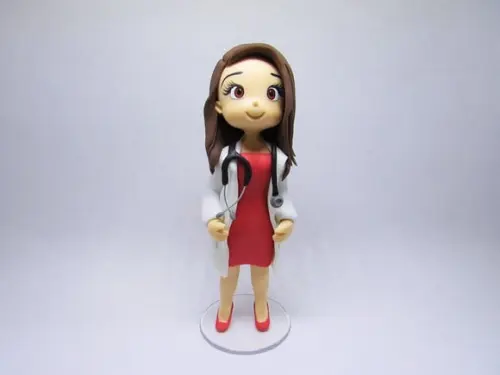 Bonequinha Personalizada em Biscuit - Médica