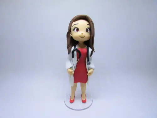 Bonequinha Personalizada em Biscuit - Médica