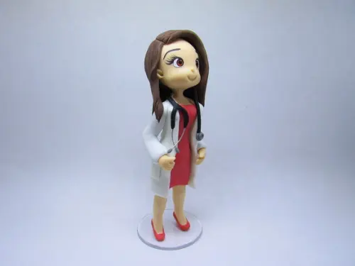 Bonequinha Personalizada em Biscuit - Médica