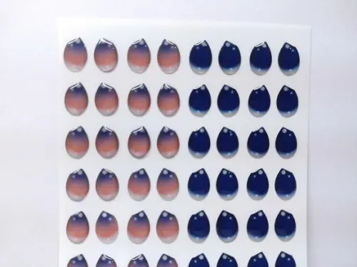 Olhos Adesivos Resinados - 100-10x14 mm