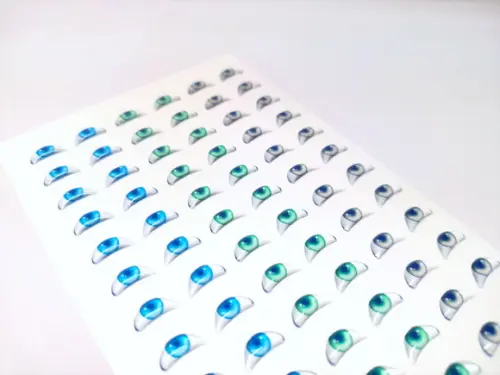 Olhos Adesivos Resinados - 110-10x05 mm