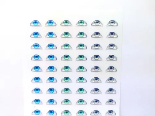 Olhos Adesivos Resinados - 110-10x05 mm