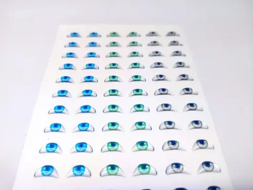 Olhos Adesivos Resinados - 110-10x05 mm