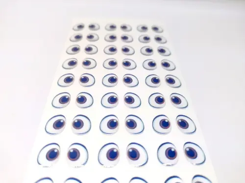 Olhos Adesivos Resinados - 109-08x10 mm