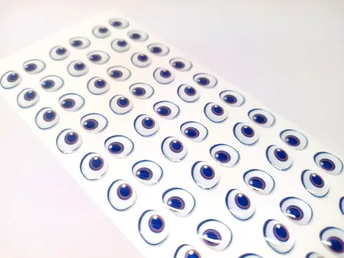Olhos Adesivos Resinados - 109-08x10 mm