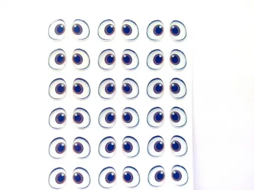 Olhos Adesivos Resinados - 109-08x10 mm