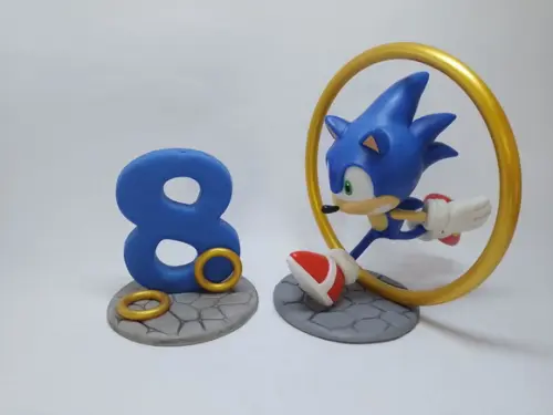 Sonic: Correndo + Argola + Vela (topo Biscuit)