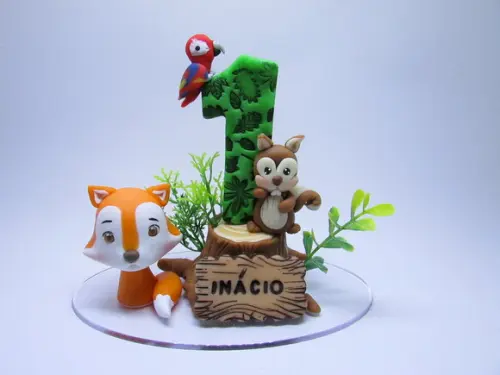 Topo Bichinhos da Floresta - Biscuit