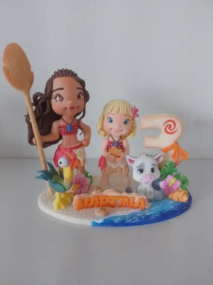 Topo de Bolo Moana - Biscuit