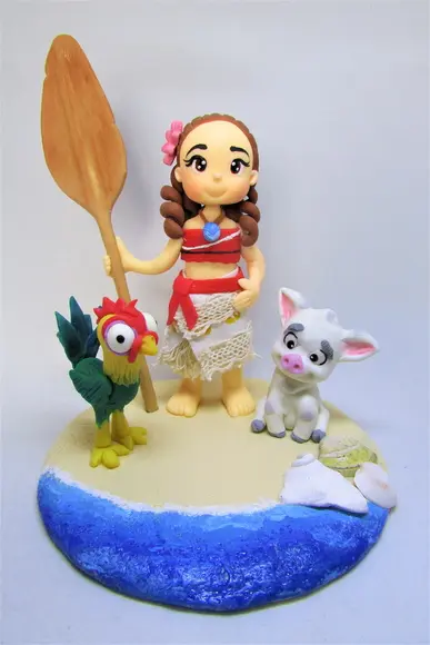 Topo de Bolo Moana - Pesonalizado