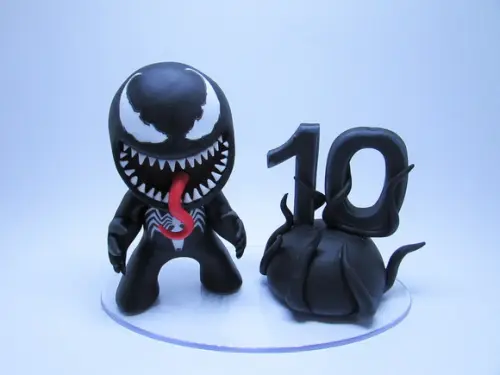 Topo de Bolo Venom (biscuit)
