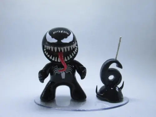 Topo de Bolo Venom e Homem Aranha (biscuit)