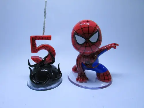 Topo de Bolo Venom e Homem Aranha (biscuit)