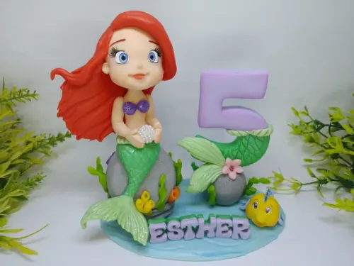 Topo Pequena Sereia Ariel - Biscuit