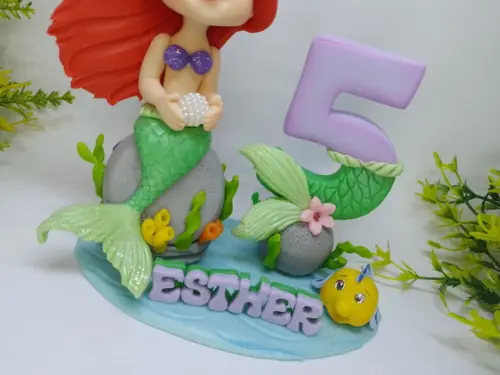 Topo Pequena Sereia Ariel - Biscuit