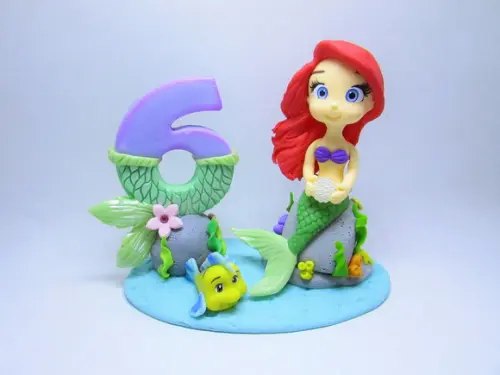Topo Pequena Sereia Ariel - Biscuit