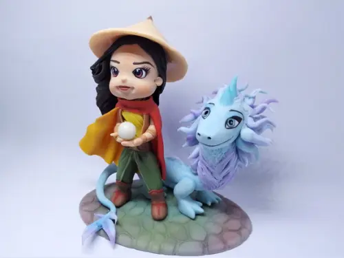 Topo Raya e Dragão (biscuit)