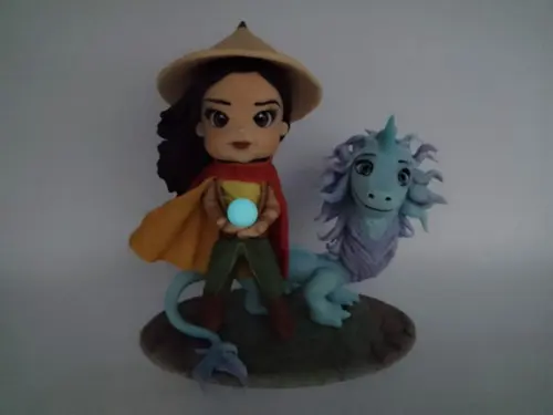 Topo Raya e Dragão + Vela (biscuit)